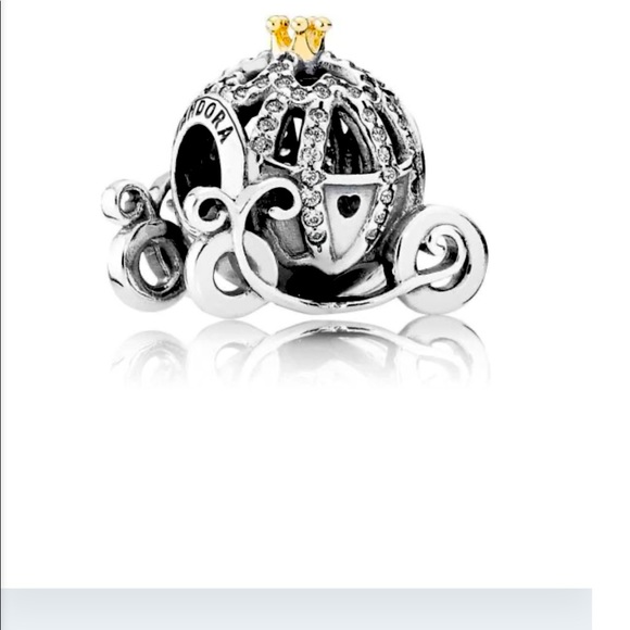Pandora Disney Cinderella carriage charm with 14k gold - Picture 1 of 8